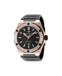 Technomarine Men's Tm- Coral Quartz 3 Hand Black Dial Watch