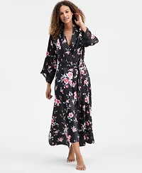 I.n.c. International Concepts Women's Printed Lace Trim Shawl Collar Robe, Created for Macy's