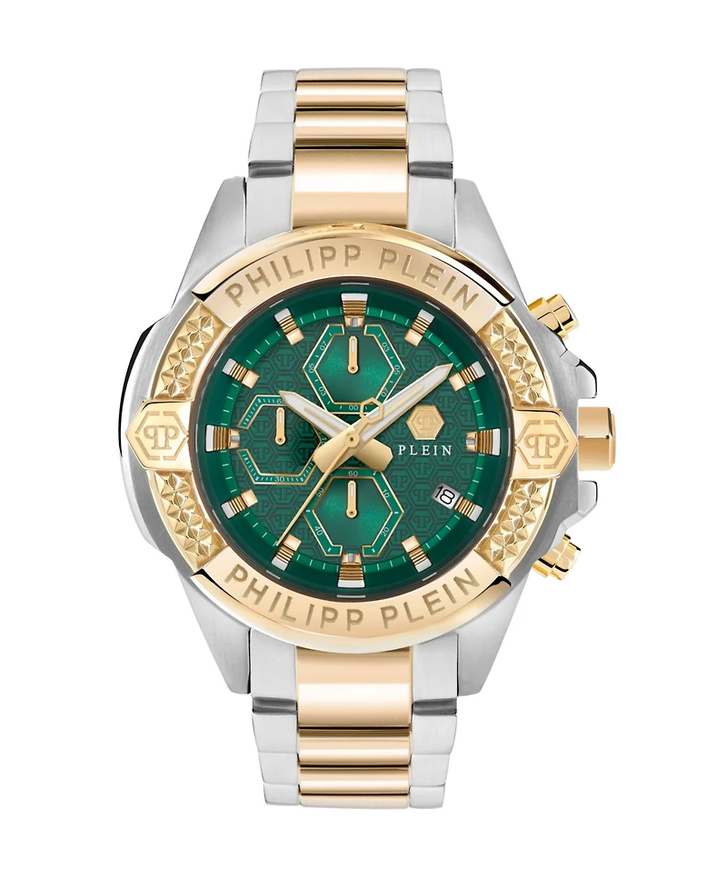 Philipp Plein Men's Two Tone Stainless Steel Watch, 44mm