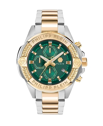 Philipp Plein Men's Two Tone Stainless Steel Watch, 44mm