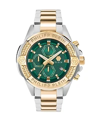 Philipp Plein Men's Two Tone Stainless Steel Watch, 44mm