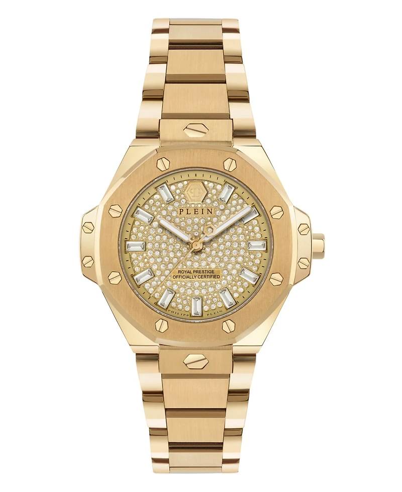 Philipp Plein Women's Gold Tone Stainless Steel Watch, 33mm