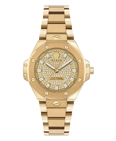 Philipp Plein Women's Gold Tone Stainless Steel Watch, 33mm