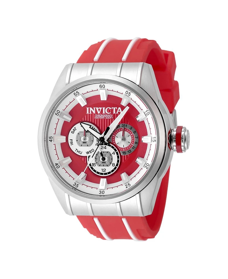 Invicta Men's 49051 Speedway Quartz Chronograph Red, White Dial Watch