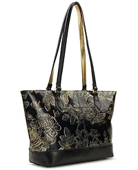 Patricia Nash Meka Bark Leaves Textured Tote Bag
