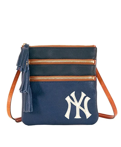 Dooney & Bourke New York Yankees Infield Triple Zip Crossbody Purse