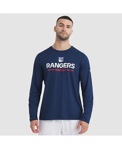 Fanatics Men's Navy New York Rangers Authentic Pro Rink Tech Long Sleeve T-Shirt