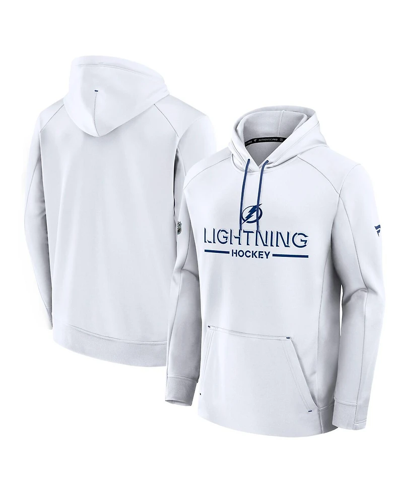 Fanatics Men's White Tampa Bay Lightning Authentic Pro Rink Hoodie