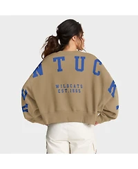 Nike Women's Tan Kentucky Wildcats Oversized Phoenix 2-Hit Pullover Sweatshirt