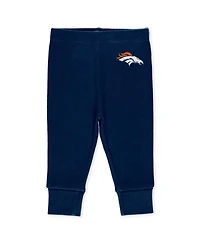 Wear by Erin Andrews Baby Boys and Girls Newborn 3-Piece Denver Broncos Turn Me Around Bodysuits Pant Set