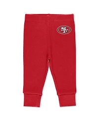 Wear by Erin Andrews Baby Boys and Girls Newborn 3-Piece San Francisco 49ers Turn Me Around Bodysuits Pant Set