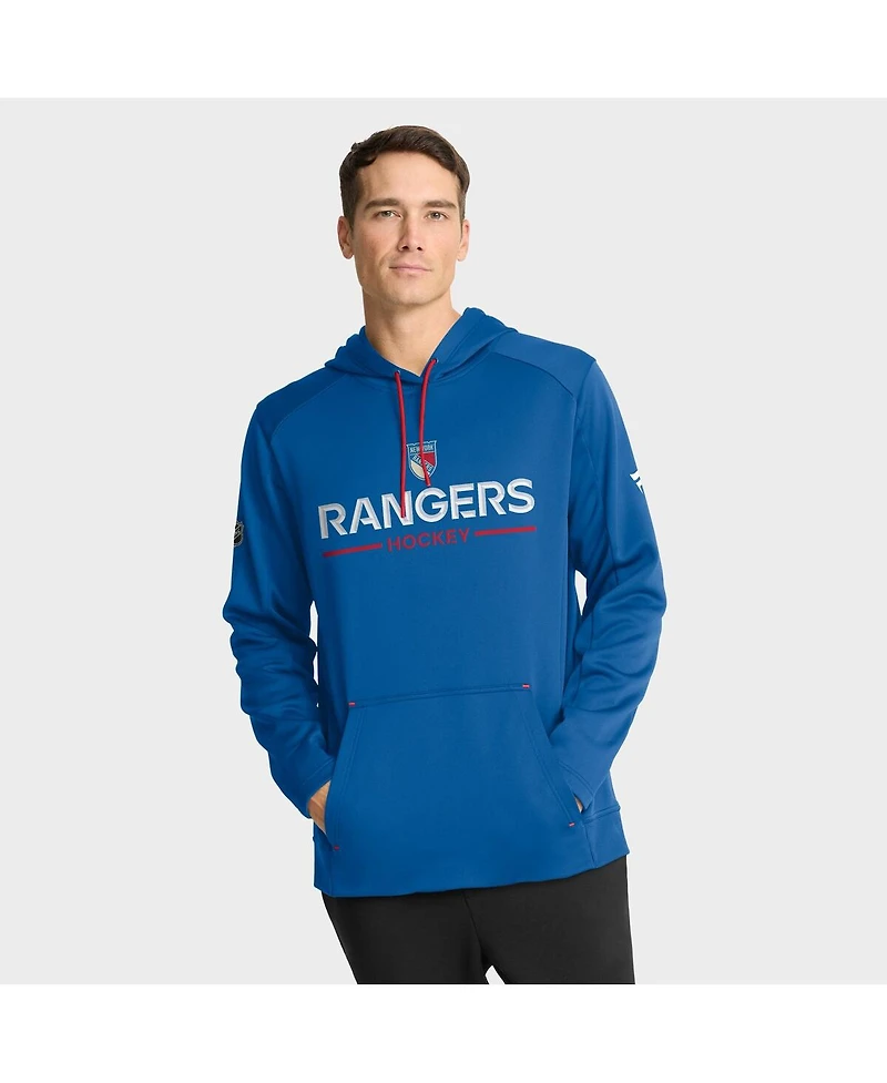 Fanatics Men's Blue New York Rangers Authentic Pro Rink Centennial Hoodie