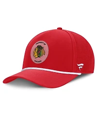 Fanatics Men's Red Chicago Blackhawks Centennial Pinched Front Adjustable Hat
