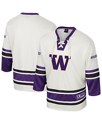 Colosseum Men's Cream Washington Huskies Puck Proud Fashion Hockey Jersey