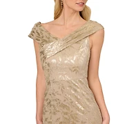 Adrianna Papell Women's Off The Shoulder Long Dress