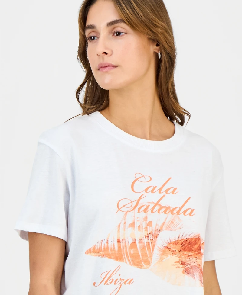 Self Esteem Juniors' Ibiza Seashell Crewneck Tee