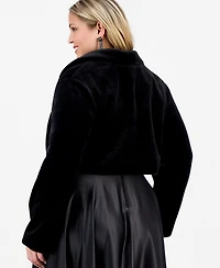 Bcx Trendy Plus Cropped Faux-Fur Jacket