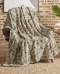 Lucky Brand Wildflower Plush Throw, 50" x 70"
