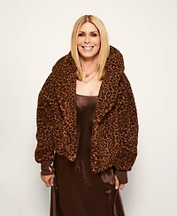 By Jill Martin Hooded Cropped Length Button Front Lounger Jacket