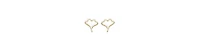 GiGiGirl 14K Gold Plated with White Mother Of Pearl Leaf Design Earrings For Kids