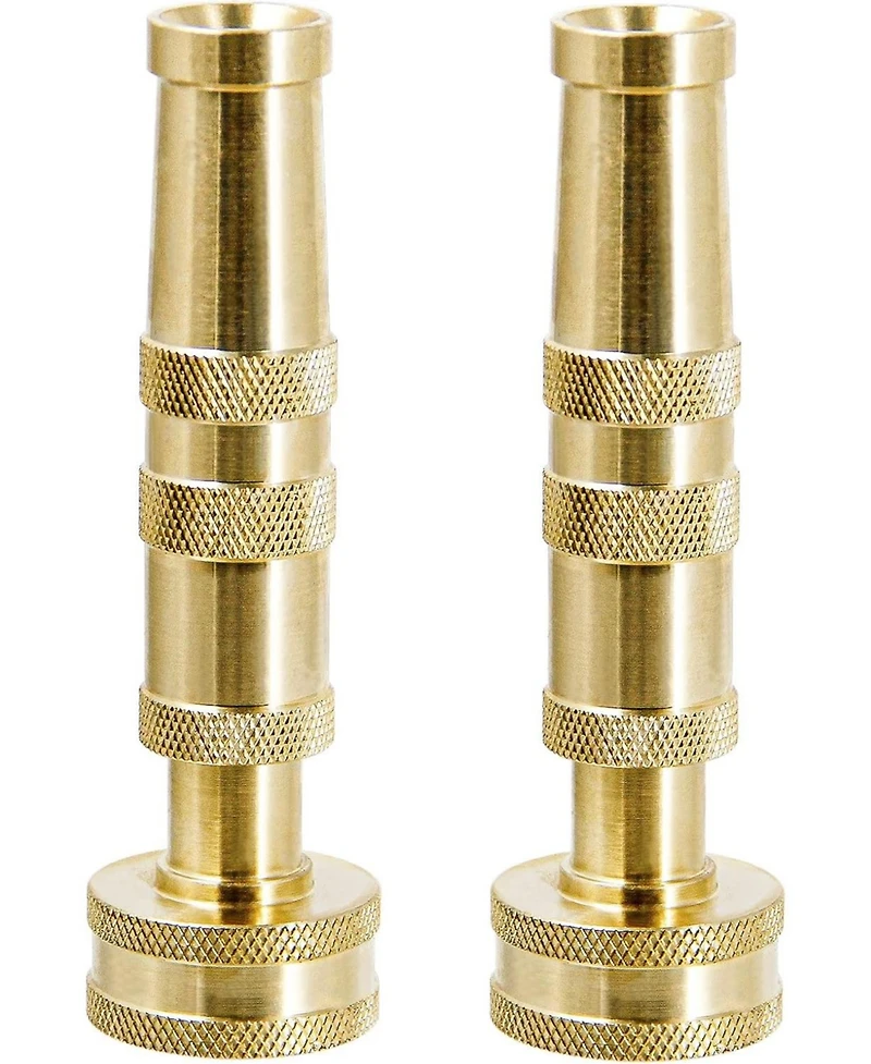 Twinkle Star Heavy Duty Brass Adjustable Twist Hose Nozzle 2-Pack