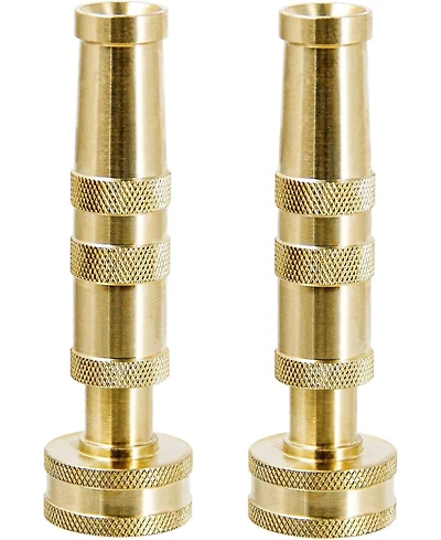 Twinkle Star Heavy Duty Brass Adjustable Twist Hose Nozzle 2-Pack