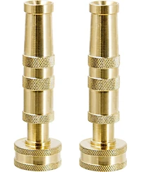 Twinkle Star Heavy Duty Brass Adjustable Twist Hose Nozzle 2-Pack