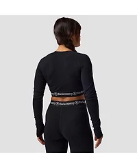 Backcountry Women's Cedars Rws Merino Lt-Wt Baselayer Cropped Crew Top Lightweight Long Underwear Tops