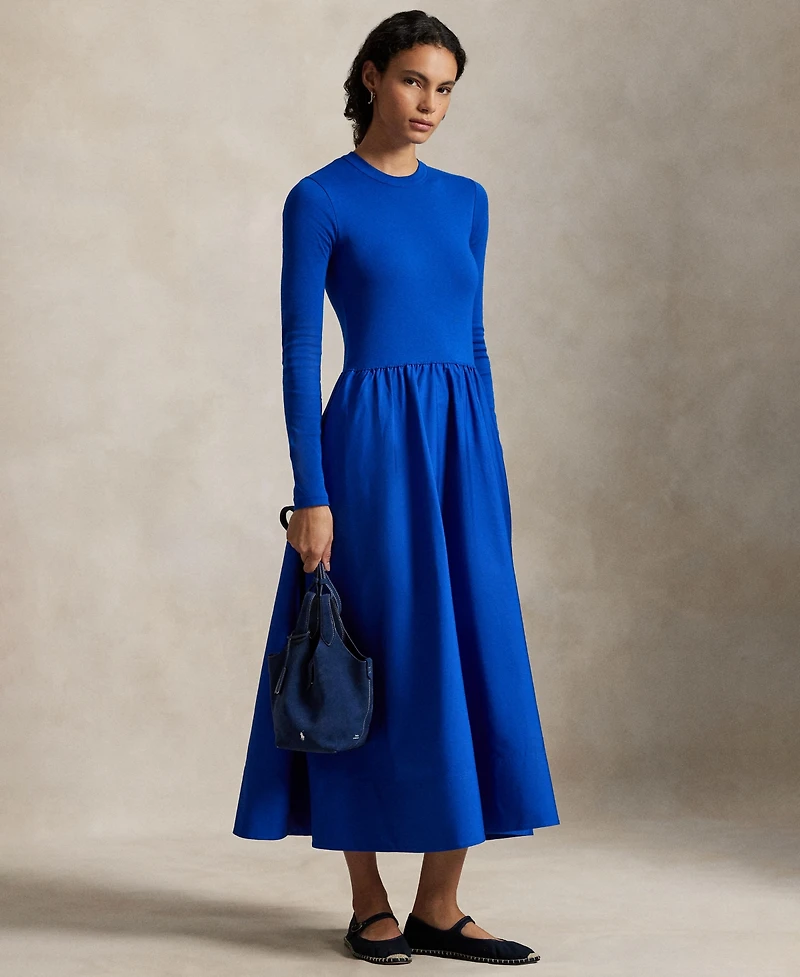 Polo Ralph Lauren Women's Cotton Long-Sleeve Dress