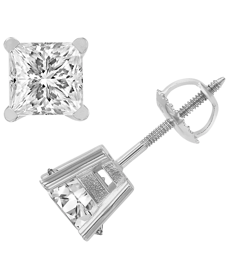 Macy's Diamond Stud Earrings (1-1/2 ct. t.w.) in 14K White Gold