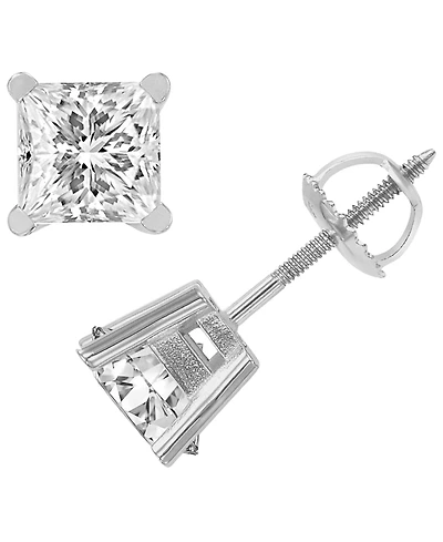 Macy's Diamond Stud Earrings (1-1/2 ct. t.w.) in 14K White Gold