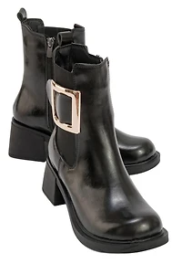 Prologue Shoes Moriah Buckle Block Heel Boot (Women)