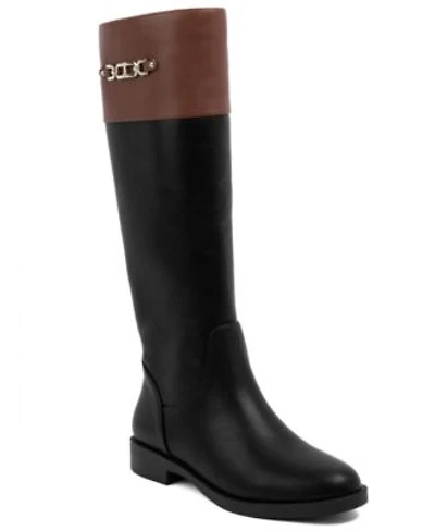 Jones New York Womens Minella Knee High Riding Boots Regular Wide Calf