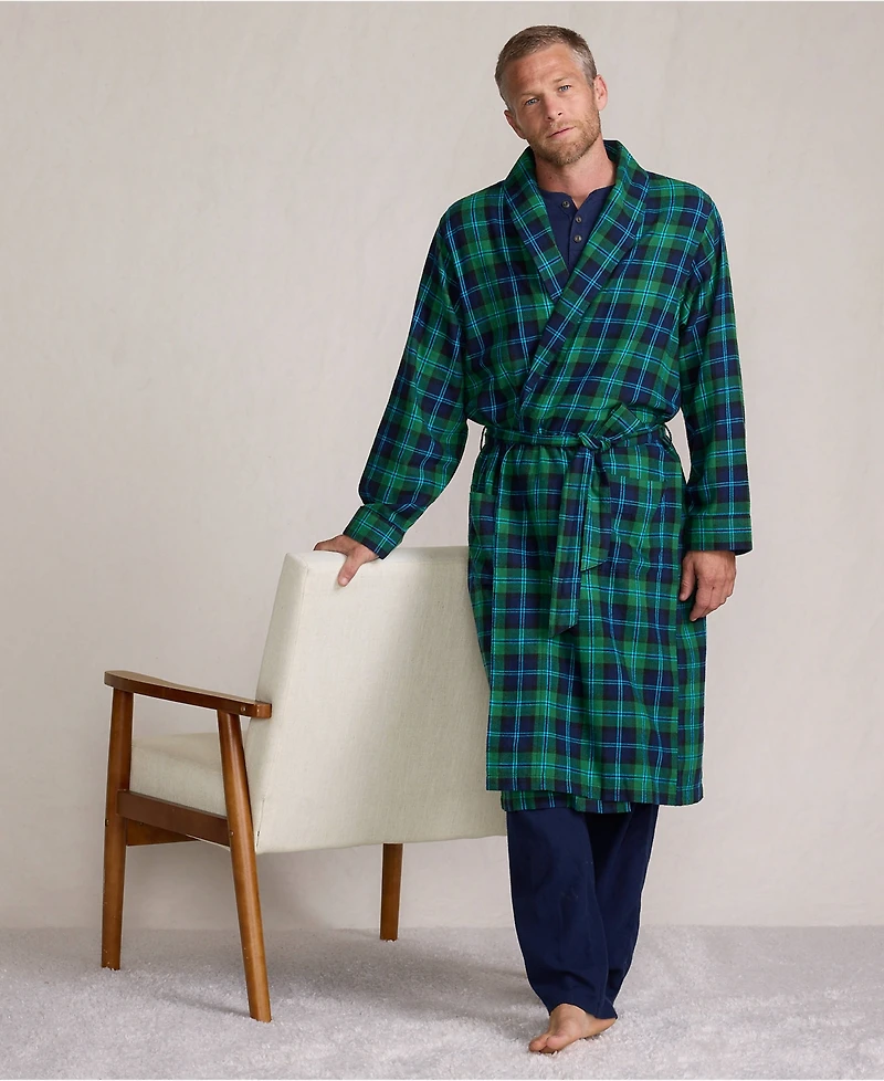 Lands' End Men's Flannel Robe