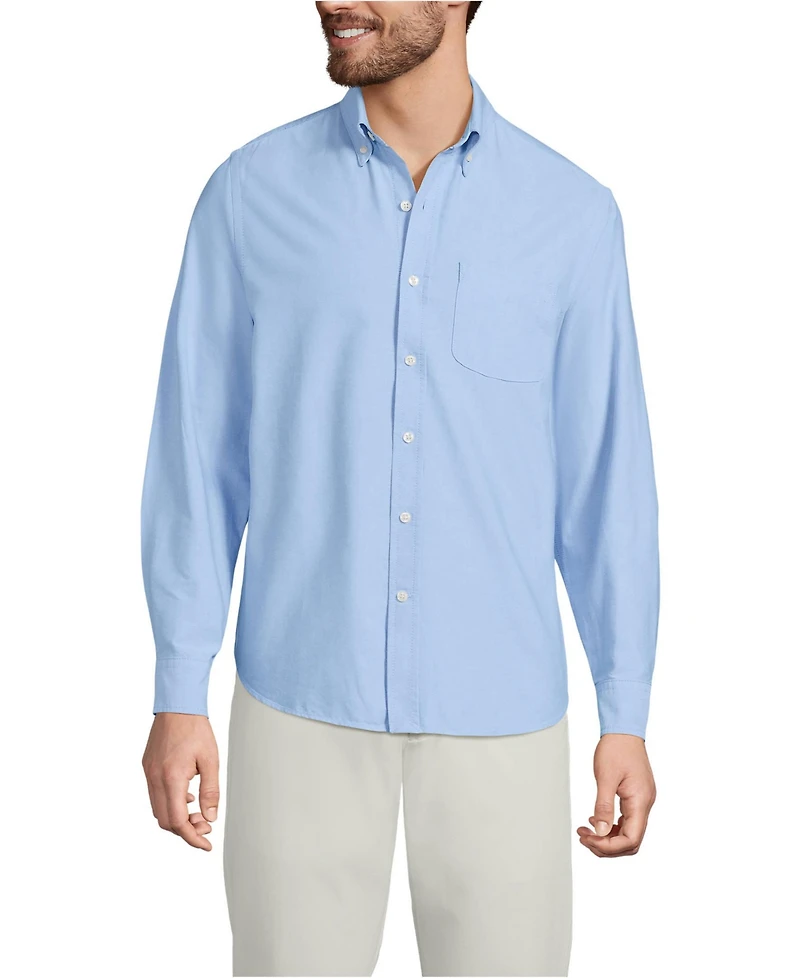 Lands' End Men's Long Sleeve Sail Rigger Oxford Shirt