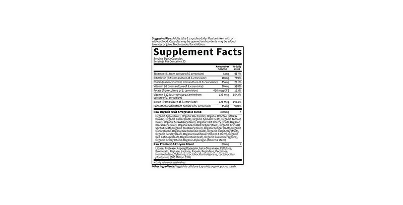 Garden of Life Vitamin Code ,Raw B Complex 60 Caps