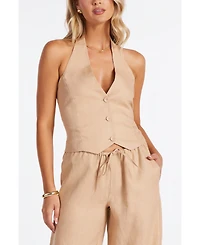 Bishop + Young Positano Linen Halter Vest