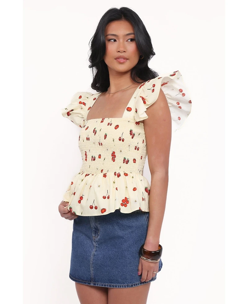 Petal and Pup Remira Smocked Ruffle Top