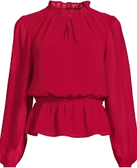 Lands' End Women's Chiffon Peplum Top