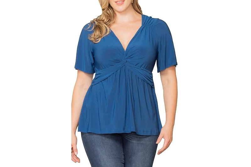 Kiyonna Plus Abby Twist Front Top