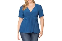 Kiyonna Plus Abby Twist Front Top
