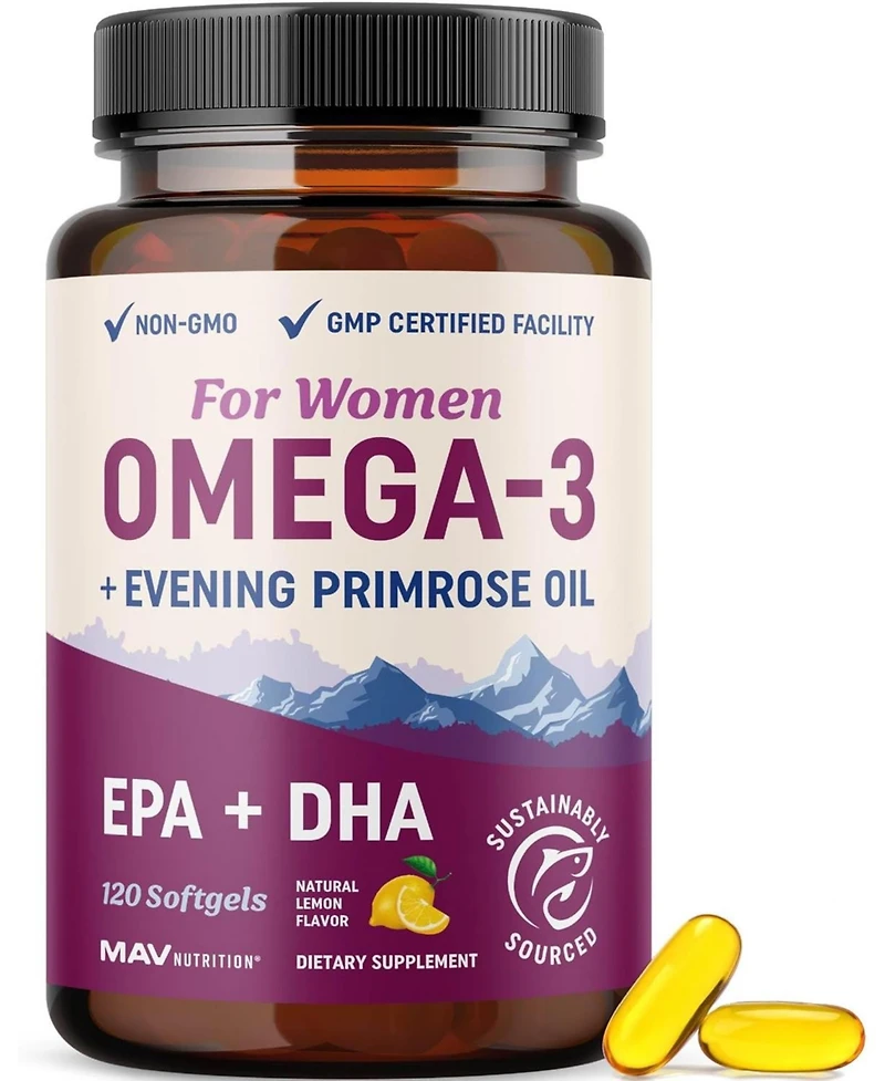 Mav Nutrition Omega 3 for Women Softgels, 120ct