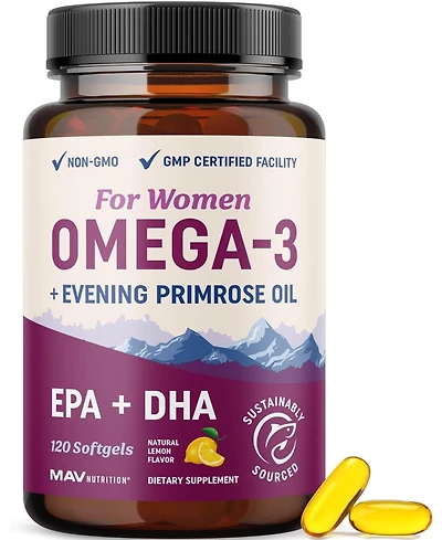 Mav Nutrition Omega 3 for Women Softgels, 120ct