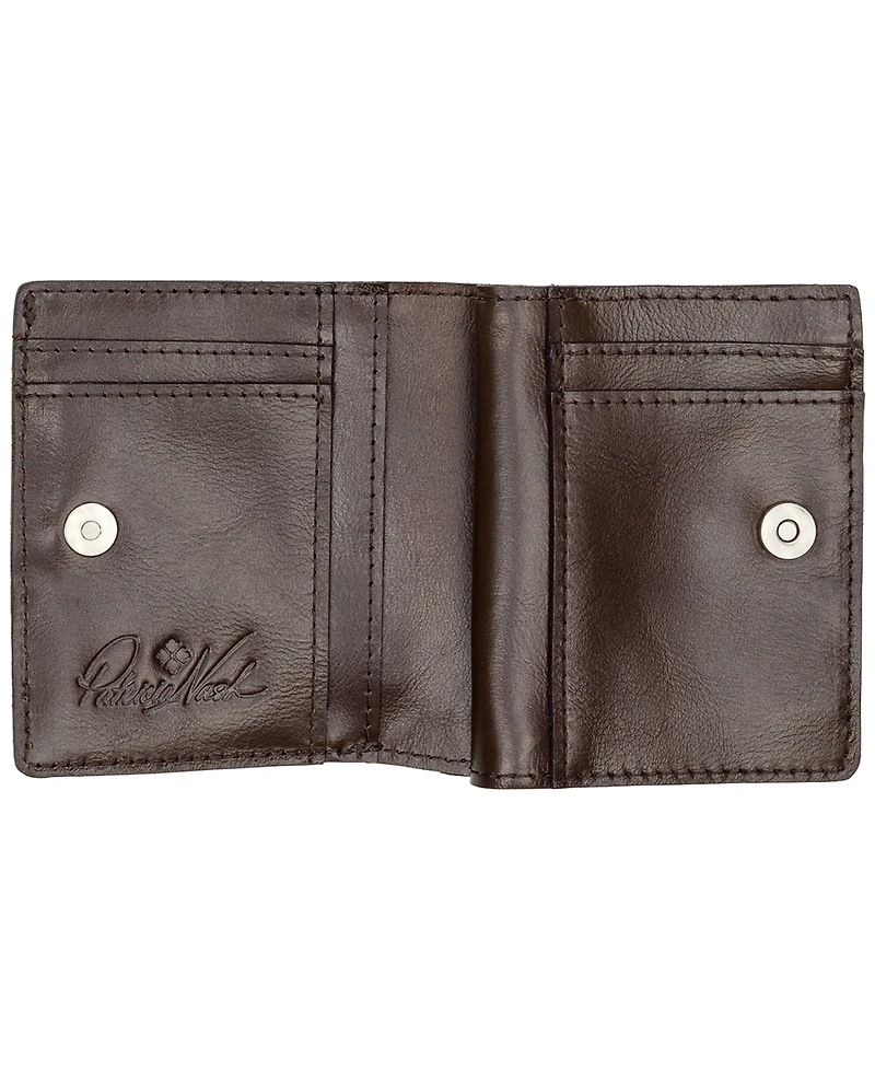 Patricia Nash Linette Bark Leaves Snap Wallet
