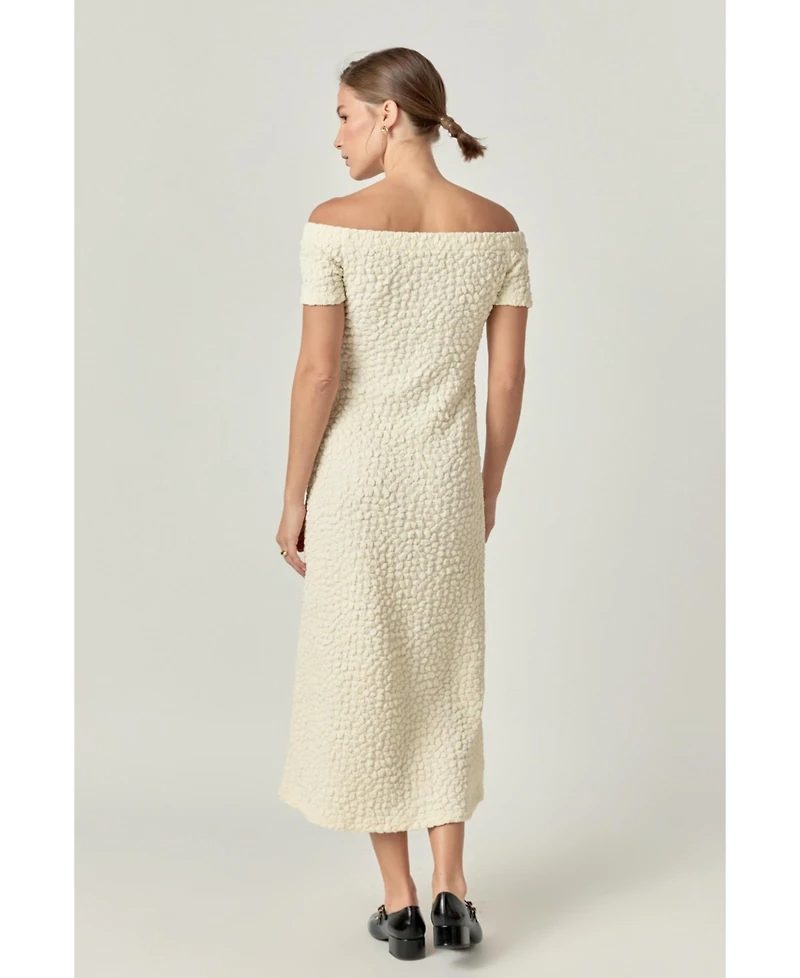 English Factory Women's Textured Midi Dress