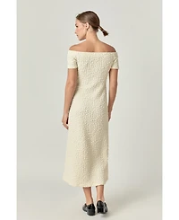 English Factory Women's Textured Midi Dress