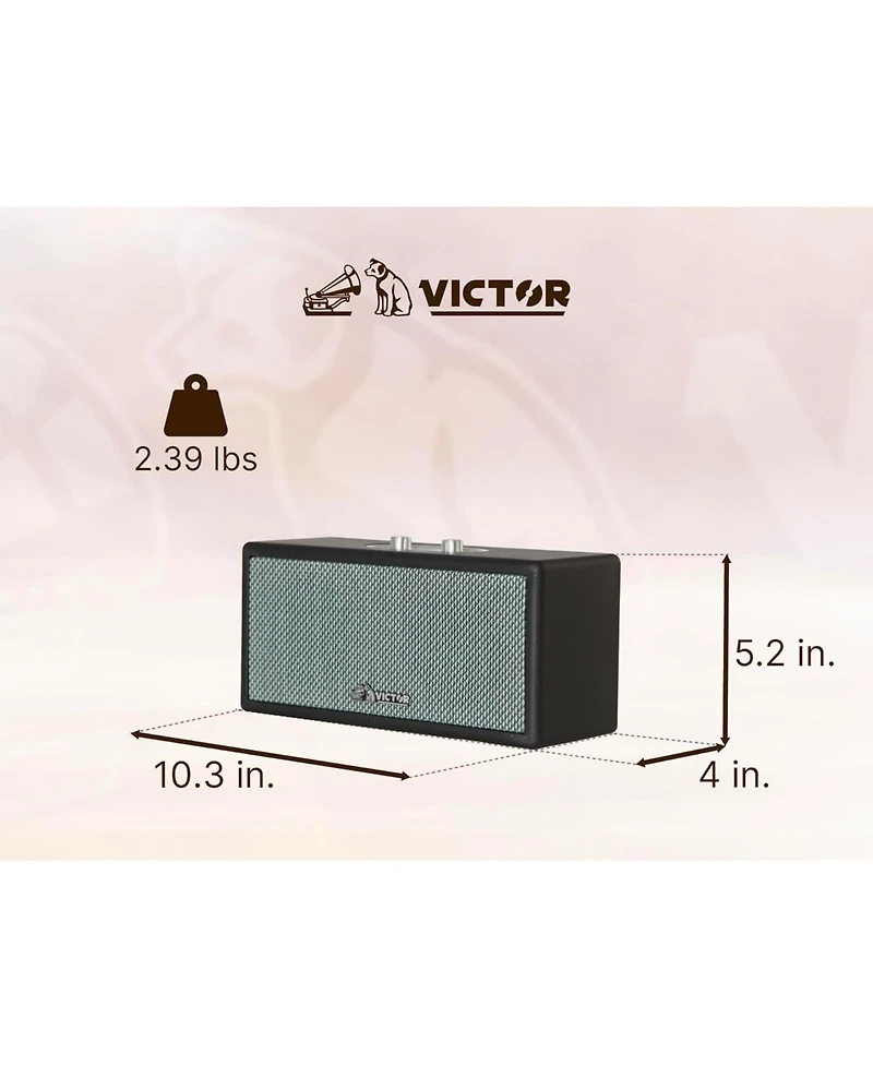 Victor Vas-3003 Portable Bluetooth Speaker with Radio and Usb Reader - Cream