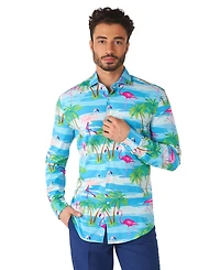 OppoSuits Men's Flaminguy Tropical Flamingo Dress Shirt