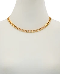 Guess Glass Stone Chain Link Statement Necklace (also Gold-Tone)
