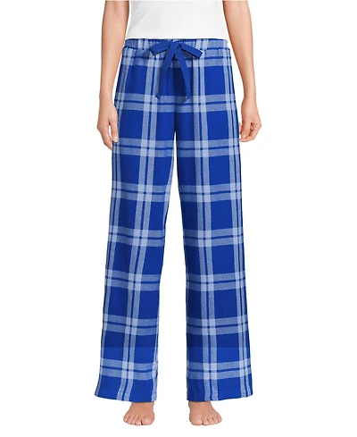 Lands' End Women's Flannel Wide Leg Sleep Pants